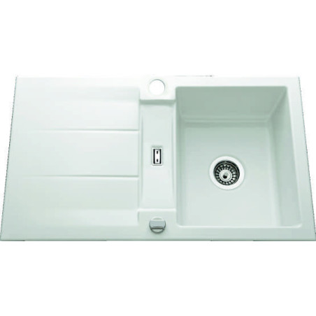 Évier à encastrer Genea 1 bac, 1 égouttoir 870 x 510 mm Céramique