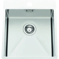 Évier à encastrer Pisa 1 grand bac 570 x 500 mm Inox