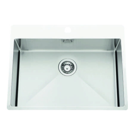 Évier à encastrer Pisa 1 très grand bac 670 x 500 mm Inox