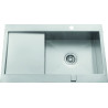 Évier à encastrer Roma 1 grand bac, 1 égouttoir 860 x 520 mm Inox