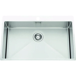 Évier à encastrer Pisa 1 très grand bac 770 x 500 mm Inox