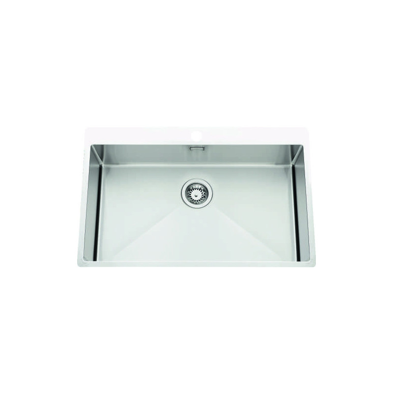 Évier à encastrer Pisa 1 très grand bac 770 x 500 mm Inox
