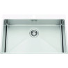 Évier à encastrer Pisa 1 très grand bac 770 x 500 mm Inox