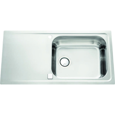 Évier à encastrer Stromboli 1 grand bac, 1 égouttoir 1010 x 510 mm Inox