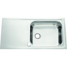 Évier à encastrer Stromboli 1 grand bac, 1 égouttoir 1010 x 510 mm Inox
