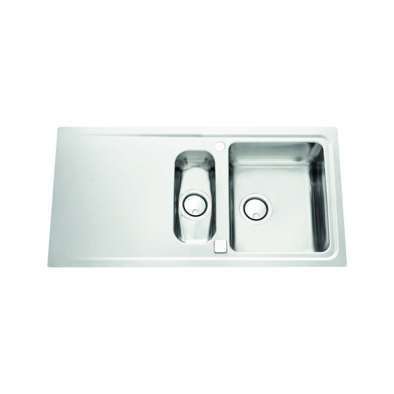 Évier à encastrer Stromboli 1 bac et demi, 1 égouttoir 1010 x 510 mm Inox