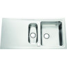 Évier à encastrer Stromboli 1 bac et demi, 1 égouttoir 1010 x 510 mm Inox