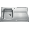 Évier à poser Sinope 1 bac, 1 égouttoir 1000 x 600 mm Inox
