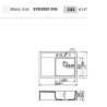 Timbre d'office Casual 1 bac, 1 petit égouttoir 900 x 630 mm