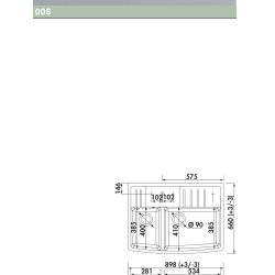 Timbre d'office New Secret 2 bacs 900 x 660 mm Céramique