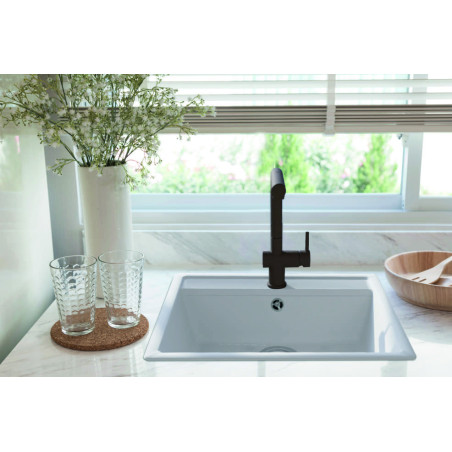 Évier à encastrer Vero 1 bac 570 x 510 mm Cristadur