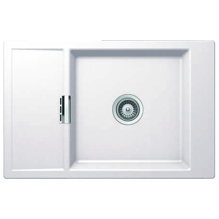 Évier à encastrer Mono 1 bac, 1 petit égouttoir 780 x 510 mm Cristadur