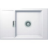 Évier à encastrer Mono 1 bac, 1 petit égouttoir 780 x 510 mm Cristadur