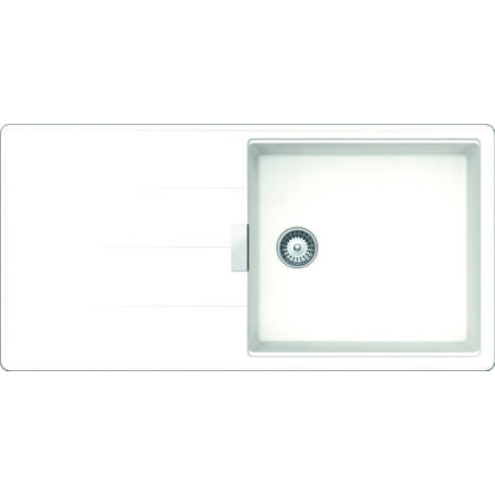 Évier à encastrer Tia 1 grand bac, 1 égouttoir 1000 x 500 mm Cristadur