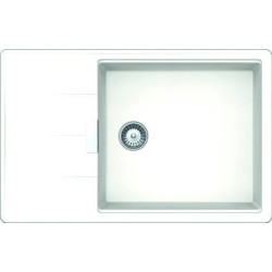 Évier à encastrer Tia 1 bac, 1 petit égouttoir 780 x 500 mm Cristadur