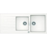 Évier à encastrer Signus 2 bacs, 1 égouttoir 1160 x 500 mm Cristadur