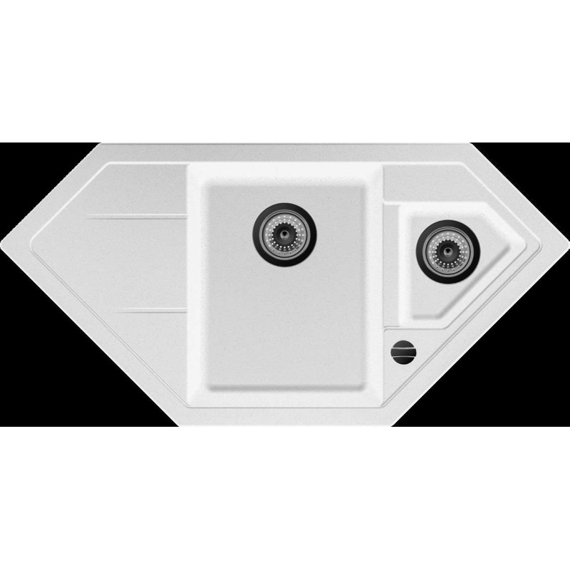 Évier d'angle à encastrer Signus 1002 x 500 mm Cristadur