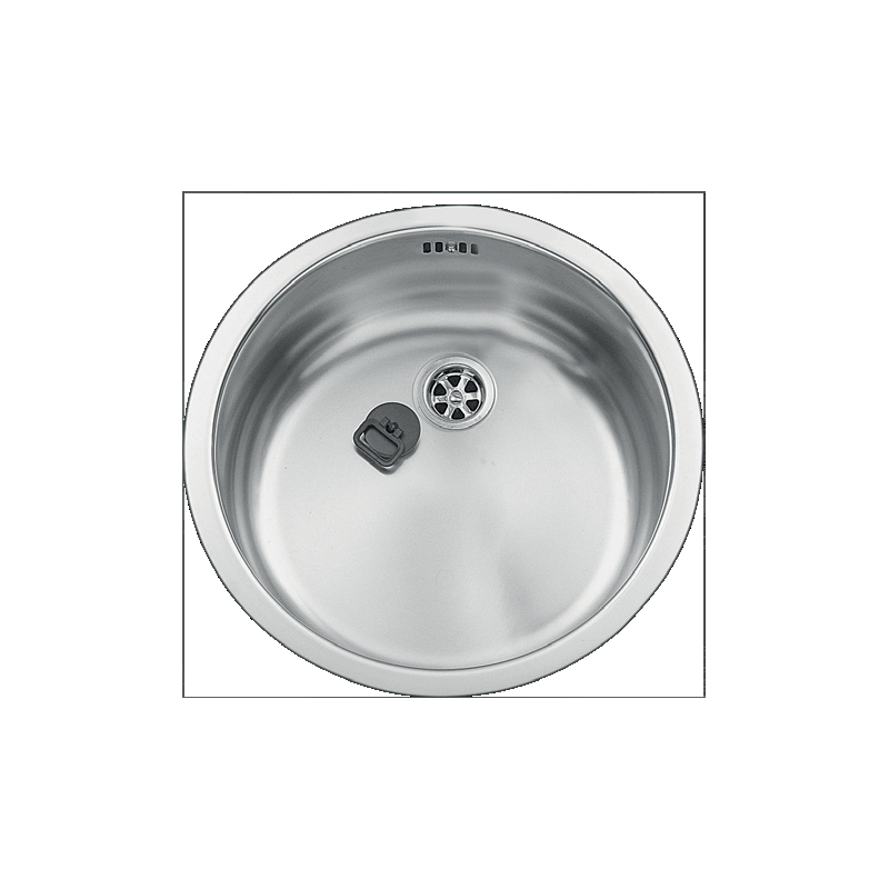 Évier à encastrer Malin 1 bac rond Ø 480 mm Inox
