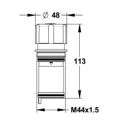 Tête interchangeable lavabo 4000s 10/20s bouton chromé