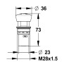 Tête interchangeable lavabo 504, 600, 605, 612, 3000, 10/20s, rouge