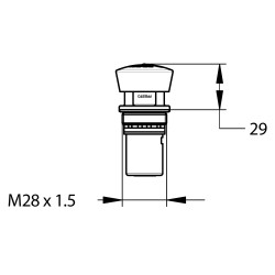 Tête interchangeable lavabo 504s, 512sTC, 600s, 605s, 10/20s, bleue