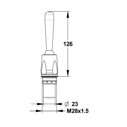 Tête interchangeable lavabo P700 mitigeur à manette sur plage, 10/20s, 72mm