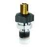 Tête interchangeable douche ALPA 20/35s pour traversée de cloison bouton noir