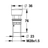 Tête interchangeable lavabo neo inox, 05/10s, bleue