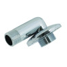 Raccord coudé chromé avec rosace, M G1/2" et M G3/4"
