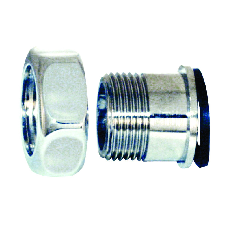 Raccord 2 pièces avec écrou G1''1/4 avec joint plat et douille filetée MG1"