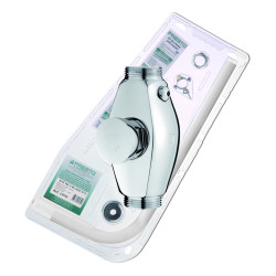 Eclair XL Kit n°3 Robinet chasse mécanique applique, tube coudé PVC