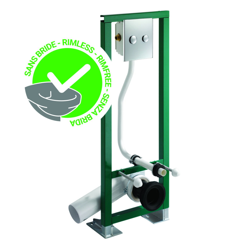 Bâti-support chasse P1000XL A DVA double volume ajustable, adapté WC sans bride