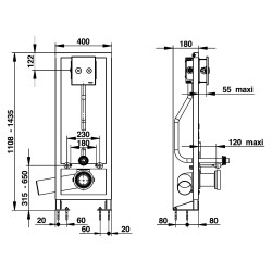 Bâti chasse directe P1000 XLE DVA, 2-4L, double volume ajustable indépendamment