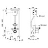 Bâti-support chasse directe P1000 XL 6-9L, inox brossé, WC sans bride