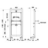 Bâti-support autoportant nu pour lavabo temporisé mural P504, P704, P612, P2010