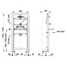 Bâti-support robinet urinoir mécanique encastré P120B réf.38335