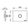 Face avant seule inox simple volume pour bâti-support avec réservoir