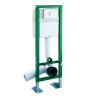 Bâti-support réservoir commande poussoir simple volume 3-6L, inox