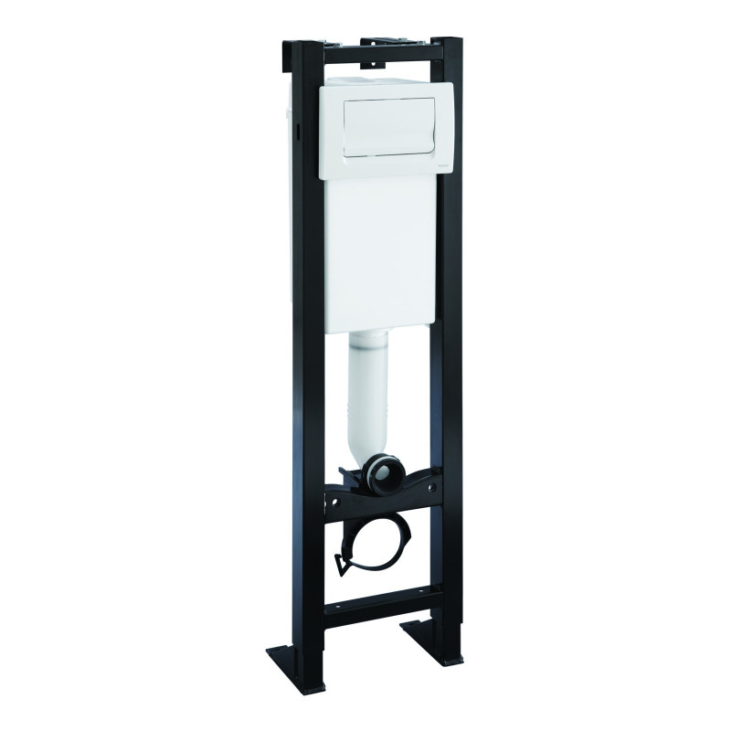 Bâti-support réservoir commande basculante double volume 3-6L, blanc
