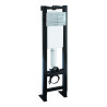 Bâti-support réservoir commande basculante double volume 3-6L, chromé brillant