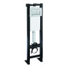 Bâti-support réservoir commande basculante double volume 3-6L, chromé mat
