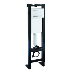 Bâti-support réservoir commande basculante double volume 3-6L, métal mat
