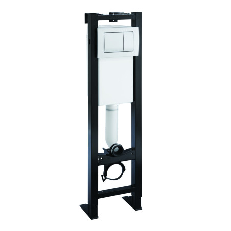 Bâti-support réservoir commande basculante double volume 3-6L, métal mat