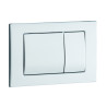 Façade avant 2 volumes pour bâti-support réservoir métal chromé mat