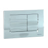 Façade avant 2 volumes pour bâti-support réservoir chrome brillant