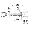 Commande TC seule pour chasse Eclair et urinoir P12 pour cloison de 200 à 300 mm