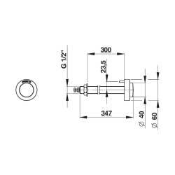 Commande TC seule pour Presto 1000 XL pour cloison de 200 à 300 mm