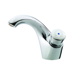 P600 Robinet simple lavabo sur plage temporisé 15s, froid G1/2