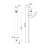 DL 400 E touch douche temporisée tactile pile avec robinet d'arrêt droit