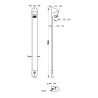 DL 400 E sensor douche temporisée sans contact pile sans robinet d'arrêt